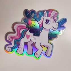 Size: 2521x2521 | Tagged: safe, artist:milliedubois, star catcher, pegasus, pony, g3, female, irl, mare, photo, solo, sticker