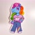 Size: 2127x2128 | Tagged: safe, artist:milliedubois, rainbow dash (g3), earth pony, semi-anthro, g3, female, solo, sticker