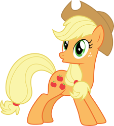 Size: 3000x3327 | Tagged: safe, artist:cloudy glow, applejack, earth pony, pony, friendship is magic, g4, my little pony: friendship is magic, applejack's hat, cowboy hat, female, hat, mare, simple background, solo, transparent background, vector