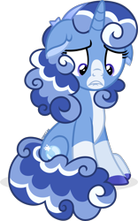 Size: 2273x3634 | Tagged: safe, artist:cirillaq, oc, oc only, oc:serene starlight, pony, unicorn, g4, female, horn, mare, sad, simple background, transparent background, vector