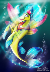 Size: 2031x2954 | Tagged: safe, artist:mad munchkin, princess skystar, seapony (g4), g4, my little pony: the movie, female, open mouth, smiling, solo, underwater, water