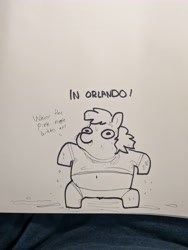 Size: 3024x4032 | Tagged: safe, artist:tjpones, oc, oc only, oc:tjpones, earth pony, pony, belly, belly button, bipedal, exposed belly, fat, grayscale, monochrome, pen drawing, sketch, solo, sweat, traditional art