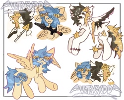 Size: 1280x1034 | Tagged: safe, artist:vtxxdd, oc, oc only, oc:cloudy bookmark, oc:frenzy warning, pegasus, :3, ^^, eyes closed, head wings, looking at each other, looking at someone, owo, pegasus oc, rpg-7, simple background, warning sign, weapon, white background, wings