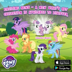 Size: 1080x1080 | Tagged: safe, gameloft, applejack, fluttershy, pinkie pie, rainbow dash, rarity, sweetie belle, twilight sparkle, classical hippogriff, hippogriff, merpony, seapony (g4), g4, my little pony: magic princess, applegriff, belle sisters, classical hippogriffied, hippo dash, hippo pie, hippo sparkle, hippogriffied, hipposhy, mane six, rarigriff, siblings, sisters, sweetiegriff