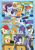 Size: 1920x2715 | Tagged: oc name needed, safe, artist:alexdti, applejack, bright mac, cookie crumbles, hondo flanks, pear butter, rainbow dash, rarity, oc, oc:penumbra shard, earth pony, pegasus, pony, unicorn, comic:how we met, g4, donut, female, filly, filly applejack, filly rarity, food, horn, younger