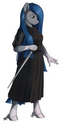 Size: 1416x2756 | Tagged: oc name needed, safe, artist:shadowblazearts, oc, oc only, anthro, unguligrade anthro, female, simple background, solo, sword, transparent background, weapon