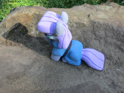 Size: 2872x2154 | Tagged: safe, alternate version, artist:malte279, part of a set, boulder (g4), maud pie, earth pony, pony, g4, concrete, craft, female, mare, outdoors, sculpture, solo, ytong