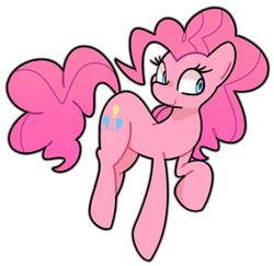 Size: 900x874 | Tagged: safe, artist:kindakismet, pinkie pie, earth pony, pony, g4, female, mare, simple background, solo, transparent background