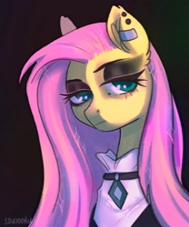 Size: 1668x2009 | Tagged: safe, artist:soudooku, fluttershy, pegasus, pony, g4, fluttergoth, goth, gothic, solo