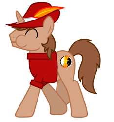 Size: 6550x6987 | Tagged: safe, artist:estories, oc, oc only, oc:heroic armour, unicorn, absurd resolution, final fantasy, hat, horn, male, puffy cheeks, red mage, simple background, solo, stallion, transparent background, vector