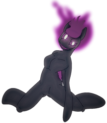 Size: 867x995 | Tagged: oc name needed, safe, artist:gloomy spellart, oc, oc only, semi-anthro, kneeling, simple background, solo, transparent background