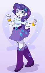 Size: 828x1353 | Tagged: safe, artist:delijz, rarity, equestria girls, g4, gradient background, solo