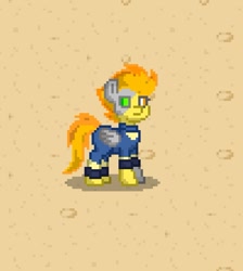 Size: 795x887 | Tagged: safe, spitfire, pegasus, pony, pony town, g4, alternate universe, clothes, outdoors, uniform