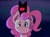 Size: 2700x2000 | Tagged: safe, artist:sodablitzed, pinkie pie, earth pony, pony, g4, bust, crown, cult of the lamb, jewelry, looking at you, night, night sky, portrait, regalia, sky, stars, xk-class end-of-the-world scenario