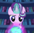 Size: 820x802 | Tagged: safe, edit, edited screencap, screencap, starlight glimmer, pony, unicorn, every little thing she does, g4, my little pony: friendship is magic, season 6, bookshelf, cropped, female, glowing, glowing horn, horn, indoors, library, looking down, magic, magic orb, mare, smiling, smirk, smug, smuglight glimmer, solo, twilight's castle, unicorn magic