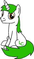 Size: 404x708 | Tagged: safe, artist:lonstecation, oc, oc only, oc:lonstecation, pony, unicorn, g4, brown eyes, horn, looking at you, male, simple background, sitting, smiling, smiling at you, solo, stallion, transparent background, unicorn oc