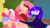 Size: 1554x874 | Tagged: safe, artist:peachpaws0, fluttershy, pinkie pie, rarity, earth pony, pegasus, pony, unicorn, g4, crystal horn, female, horn, lavender sunrise au, lesbian, lineless, mare, outdoors, redesign, screenshot redraw, ship:flarity, ship:flutterpie, ship:raripie, ship:raripieshy, shipping, trio, unicorn beard