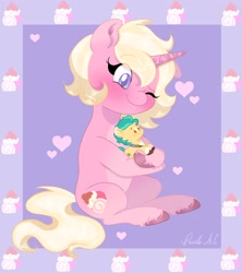 Size: 2000x2250 | Tagged: safe, artist:pearl a.g, hitch trailblazer, oc, pony, unicorn, g5, blushing, horn, plushie, unicorn oc