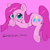 Size: 4096x4096 | Tagged: safe, artist:metaruscarlet, pinkie pie, earth pony, pony, g4, cute, cuteamena, diapinkes, pinkamena diane pie, sad, sadorable, solo, two toned background