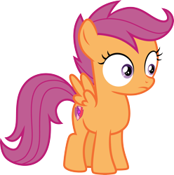 Size: 3000x3029 | Tagged: safe, artist:cloudy glow, scootaloo, pegasus, pony, g4, my little pony: friendship is magic, the big mac question, female, filly, foal, simple background, solo, transparent background, vector