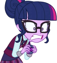 Size: 2279x2520 | Tagged: safe, edit, edited screencap, editor:mrtoonlover83, screencap, sci-twi, twilight sparkle, human, equestria girls, g4, my little pony equestria girls: friendship games, background removed, clothes, crystal prep academy uniform, female, glasses, hair bun, magic capture device, necktie, not a vector, school tie, school uniform, schoolgirl, simple background, skirt, solo, transparent background