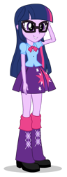 Size: 403x1047 | Tagged: safe, artist:cwt10101, artist:pedro123emanuel, edit, editor:pedro123emanuel, twilight sparkle, human, equestria girls, g4, accessory swap, clothes, cutie mark on clothes, female, glasses, simple background, skirt, solo, transparent background, twilight sparkle's skirt, vector