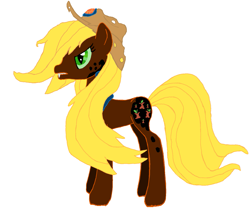 Size: 1565x1306 | Tagged: safe, artist:qjosh, applejack, earth pony, pony, g4, applejack's hat, bevor, corrupted element of harmony, corrupted element of honesty, cowboy hat, darkened coat, darkened hair, element of harmony, element of honesty, fangs, female, hat, mare, nightmare applejack, nightmarified, simple background, slit pupils, solo, transformation, transformation sequence, white background