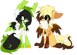 Size: 1217x875 | Tagged: safe, artist:aspenglowe, oc, oc only, pegasus, pony, 2012, duo, simple background, transparent background