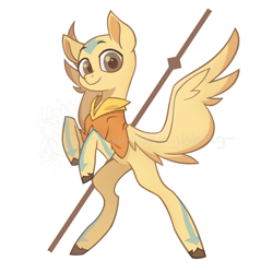 Size: 2048x2048 | Tagged: safe, alternate version, artist:shiwei90823, pegasus, pony, aang, avatar: the last airbender, colt, foal, looking at you, male, ponified, simple background, solo, spread wings, white background, wings