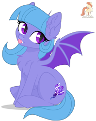 Size: 3160x4000 | Tagged: safe, artist:r4hucksake, oc, oc:velvet facade, bat pony, pony, female, mare, simple background, solo, tongue out, transparent background