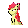 Size: 100x100 | Tagged: safe, artist:mango-de-los-furrys, apple bloom, g4, digital art, pixel art, simple background, solo, transparent background