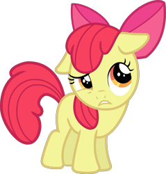 Size: 5055x5288 | Tagged: safe, artist:frostyfreeze321, apple bloom, earth pony, pony, g4, somepony to watch over me, adorabloom, apple bloom's bow, bow, cute, female, filly, floppy ears, foal, hair bow, simple background, solo, transparent background