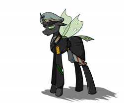 Size: 3000x2500 | Tagged: safe, artist:incrediblepanzer, oc, oc only, oc:trimmel, changeling, equestria at war mod, headcanon, simple background, solo, white background