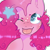 Size: 948x948 | Tagged: safe, artist:j4sperf3ver, pinkie pie, earth pony, pony, g4, ;p, female, mare, one eye closed, simple background, solo, tongue out, transparent background