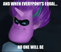 Size: 523x445 | Tagged: safe, edit, editor:umsx, starlight glimmer, human, g4, horn, screenshots, shitposting, syndrome, the incredibles