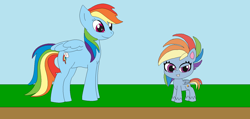 Size: 1440x688 | Tagged: safe, artist:marybethemberjoy49-1, rainbow dash, pegasus, pony, g4, g4.5, my little pony: pony life, female, generational ponidox, mare, outdoors