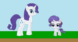 Size: 1440x777 | Tagged: safe, artist:marybethemberjoy49-1, rarity, pony, unicorn, g4, g4.5, my little pony: pony life, female, generational ponidox, horn, mare, outdoors