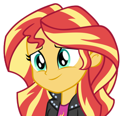 Size: 9663x9157 | Tagged: safe, artist:andoanimalia, sunset shimmer, human, rainbow rocks 10th anniversary, equestria girls, g4, my little pony equestria girls: rainbow rocks, female, simple background, smiling, solo, transparent background, vector