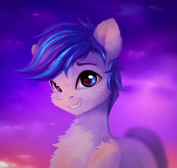 Size: 1765x1681 | Tagged: oc name needed, safe, artist:itssim, oc, oc only, earth pony, pony, cheek fluff, chest fluff, commission, earth pony oc, fluffy, looking at you, smiling, smiling at you, solo