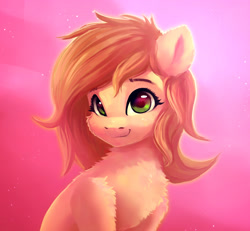 Size: 2004x1854 | Tagged: safe, artist:itssim, oc, oc only, oc:hayflower, earth pony, pony, cheek fluff, chest fluff, commission, earth pony oc, female, fluffy, looking at you, mare, smiling, smiling at you, solo