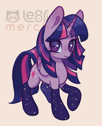 Size: 1291x1590 | Tagged: safe, artist:lenori, twilight sparkle, alicorn, pony, g4, clothes, constellation, female, looking at you, mare, simple background, smiling, smiling at you, solo, stockings, thigh highs, twilight sparkle (alicorn)