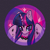 Size: 2277x2277 | Tagged: safe, artist:lenori, twilight sparkle, alicorn, pony, g4, badge, blue sclera, bust, choker, chokertwi, colored pupils, colored sclera, ear piercing, earring, eyeshadow, female, halftone, horn, horn jewelry, jewelry, looking at you, makeup, mare, piercing, ponymania, punk, purple pupils, smiling, smiling at you, solo, twilight sparkle (alicorn)