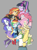 Size: 2000x2739 | Tagged: safe, artist:cranialgrind, artist:takoishi, applejack, fluttershy, pinkie pie, rainbow dash, rarity, sci-twi, sunset shimmer, twilight sparkle, human, equestria girls, equestria girls specials, g4, my little pony equestria girls: mirror magic, alternate design, applejack's hat, applejacked, bangs, belt, boots, carrying, clothes, colored eyebrows, colored sketch, cowboy hat, curly hair, cutie mark accessory, cutie mark hair accessory, cutie mark on clothes, denim, dot eyes, dress, eyebrows, eyebrows visible through hair, eyelashes, freckles, frown, glasses, gray background, gritted teeth, hair accessory, hairclip, hat, high tops, holding, holding a human, holding each other, humane five, humane seven, humane six, humanized, jacket, jeans, knee high boots, leather, leather jacket, long hair, looking down, muscles, pants, pencil skirt, physique difference, pony coloring, ponytail, ringlets, rolled up sleeves, scene interpretation, shirt, shoes, simple background, sketch, skirt, sneakers, spiky hair, stetson, straight hair, sweater vest, t-shirt, teeth, tied hair