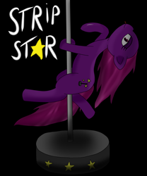 Size: 5000x6000 | Tagged: safe, artist:ananasik_ebanasik, oc, oc only, oc:strip star, pony, black background, female, mare, pole dancing, simple background, solo, stripper pole