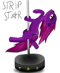 Size: 5000x6000 | Tagged: safe, artist:ananasik_ebanasik, oc, oc only, oc:strip star, pony, female, mare, pole dancing, simple background, solo, stripper pole, white background