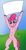 Size: 632x1200 | Tagged: safe, artist:sepiakeys, pinkie pie, earth pony, semi-anthro, g4, armpits, belly, belly button, bipedal, collarbone, dexterous hooves, featureless crotch, female, hoof hold, humanoid torso, mare, ribcage, sign, smiling, solo, template, unshorn fetlocks