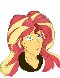 Size: 512x660 | Tagged: artist needed, safe, sunset shimmer, equestria girls, g4, digital art, pixel art, simple background, solo, white background