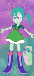 Size: 576x1280 | Tagged: safe, artist:cosmo2006, oc, oc only, oc:kiwi pie, equestria girls, g4, boots, clothes, equestria girls oc, equestria girls-ified, high heel boots, jacket, shirt, shoes, skirt, solo