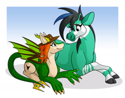 Size: 2048x1609 | Tagged: safe, artist:janacantdraw, oc, oc only, okapi, duo, gradient background