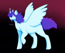 Size: 2048x1671 | Tagged: safe, artist:neonbug2, oc, oc only, alicorn, alicorn oc, gradient background, horn, solo, wings